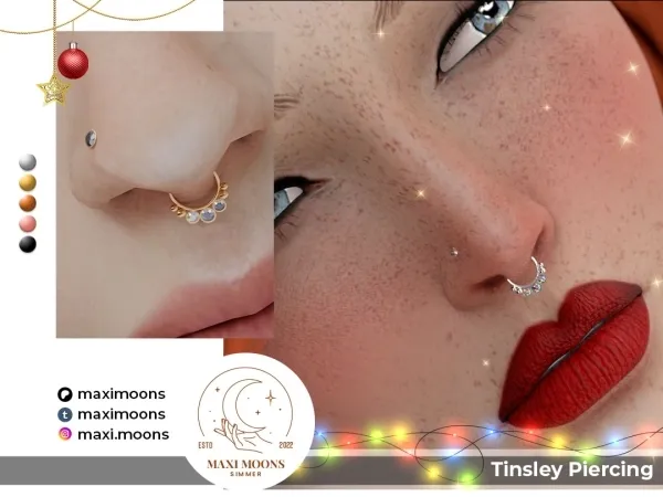 Alpha Tinsley Piercing - The Sims 4 Custom Content