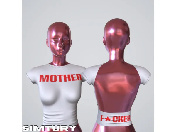 Mix MF Backless Top by Simtury - The Sims 4 Custom Content