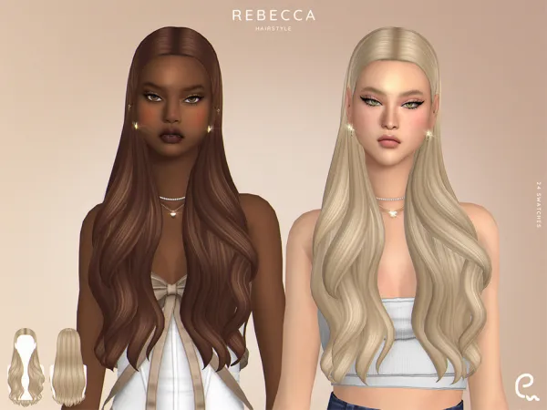 Maxis Match Rebecca Hairstyle by Enriques4 - The Sims 4 Custom Content