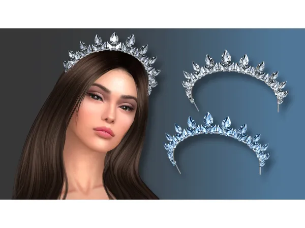 Alpha ICE CRYSTAL WINTER CROWN by NataliS - The Sims 4 Custom Content