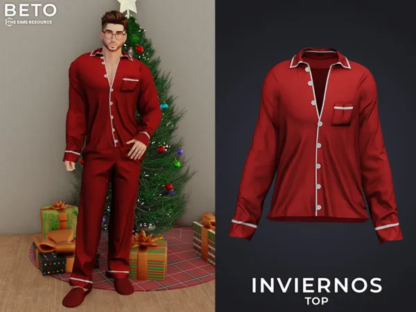 Alpha Inviernos (Top) by Beto_ae0 - The Sims 4 Custom Content