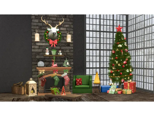 Mix CHRISTMAS TREE ACCESSORIES SET - The Sims 4 Custom Content