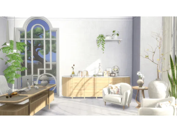 Mix Melina Structured Wallpaper by Philo - The Sims 4 Custom Content