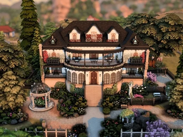 Maxis Match Ravenwood Manor Mansion - The Sims 4 Custom Content