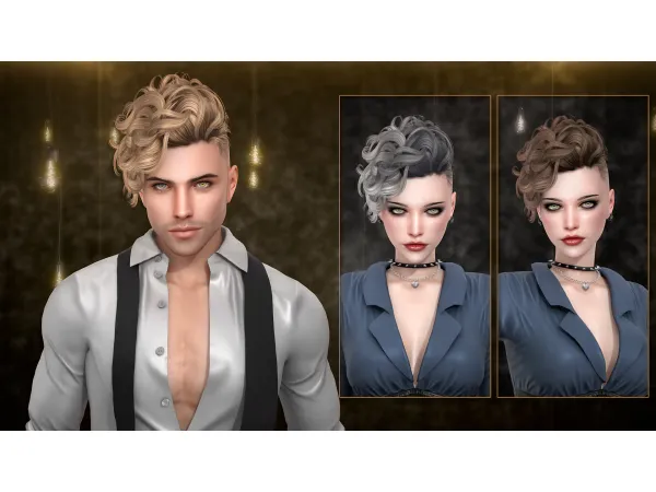 Alpha BLACKBULLET HAIRSTYLE (UNISEX) by Newsea - The Sims 4 Custom Content