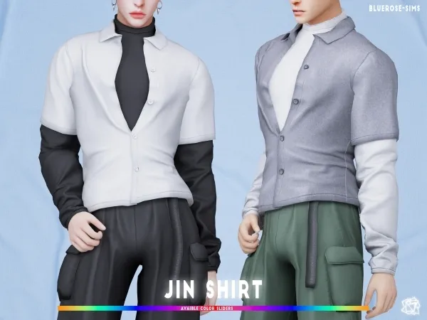 Mix Jin Shirt brsims - The Sims 4 Custom Content