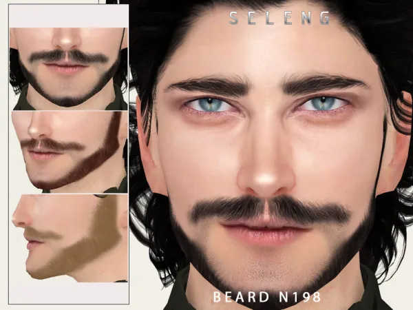 Alpha Beard N198 by Seleng - The Sims 4 Custom Content