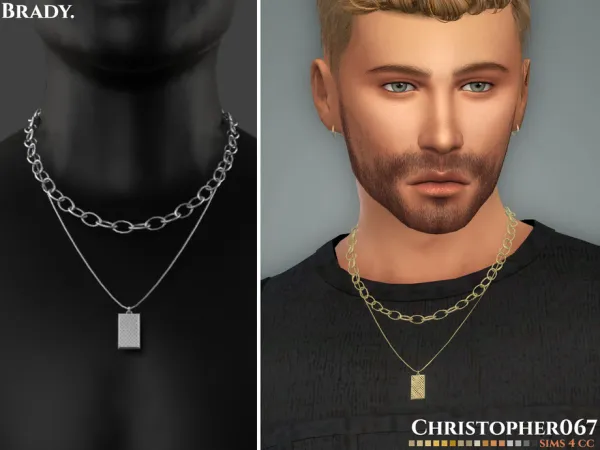 Alpha Brady Necklace Christopher067 by christopher067 - The Sims 4 Custom Content