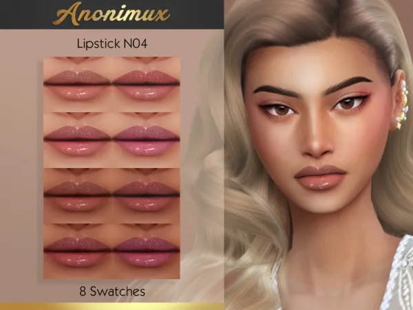 Alpha Lipstick N04 by Anonimux Simmer - The Sims 4 Custom Content