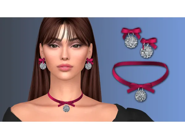 Alpha HOLIDAY CRYSTAL SNOWBALL JEWELRY SET by NataliS - The Sims 4 Custom Content