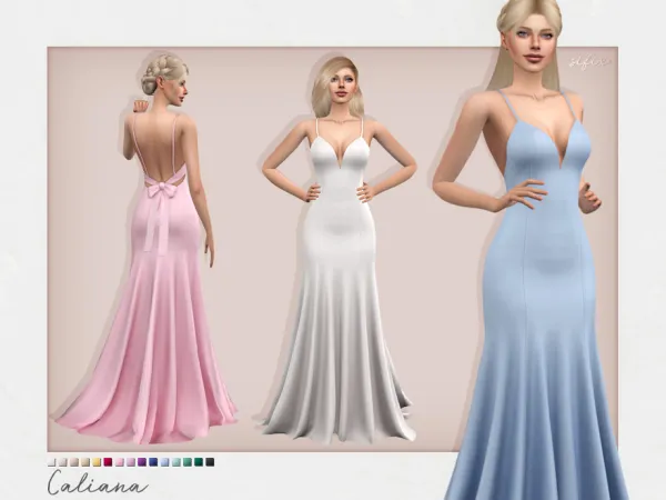 Maxis Match Caliana Dress by Sifix - The Sims 4 Custom Content