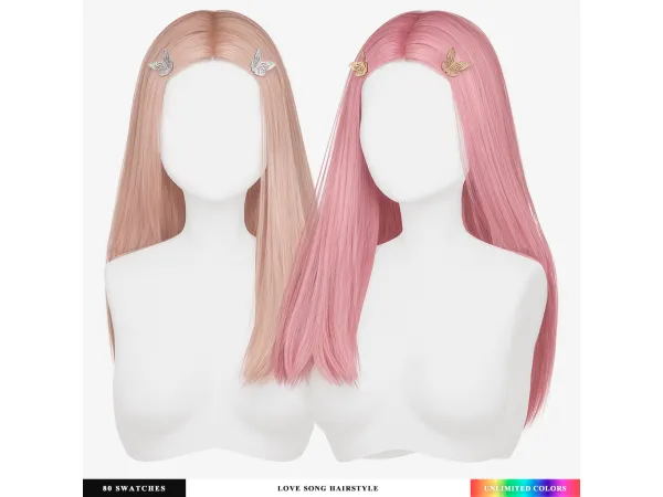 Alpha love song hairstyle by epicsims - The Sims 4 Custom Content