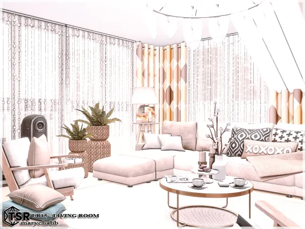 Alpha LR15 Living Room - The Sims 4 Custom Content