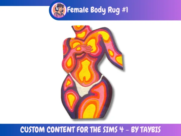 Alpha Female Body Rug 1 by Taybis - The Sims 4 Custom Content