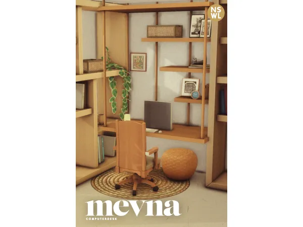 Maxis Match [NSxWL] mevna computer desk - The Sims 4 Custom Content