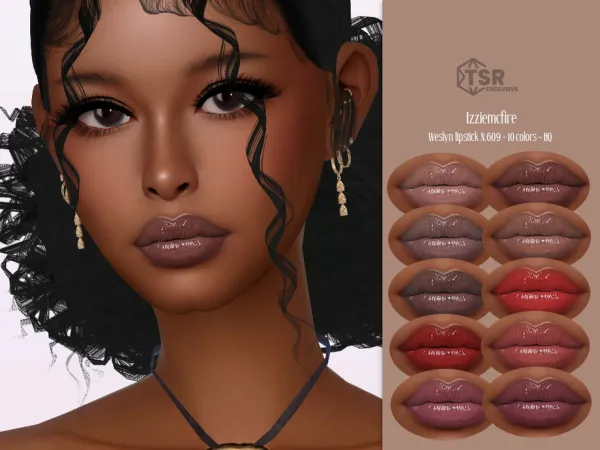 Alpha IMF Weslyn Lipstick N609 by IzzieMcFire - The Sims 4 Custom Content