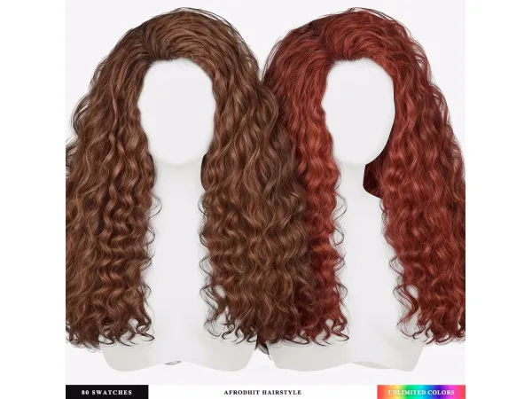 Alpha Afrodhit hairstyle by epicsims - The Sims 4 Custom Content