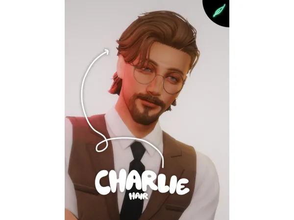 Maxis Match charlie hair by thatonegreenleaf - The Sims 4 Custom Content