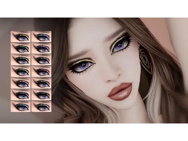 Mix HERA EYESHADOW by Kikuruacchi - The Sims 4 Custom Content
