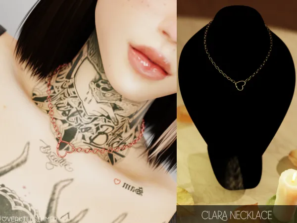 Alpha Clara necklace - The Sims 4 Custom Content