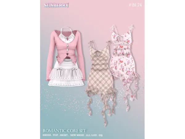Alpha [SUNBERRY] Romantic Core SET - The Sims 4 Custom Content
