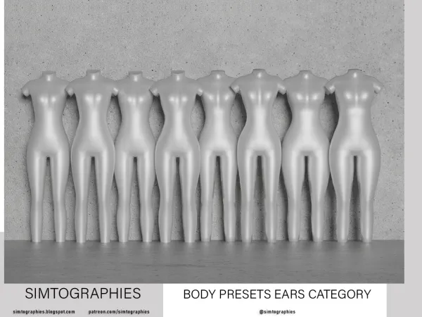 Alpha Preteen Body Presets (EARS CATEGORY) by simtographies - The Sims 4 custom content