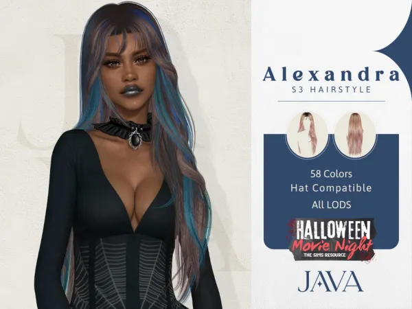 Alpha Alexandra S3 (Hairstyle) by Mystic Studio - The Sims 4 Custom Content