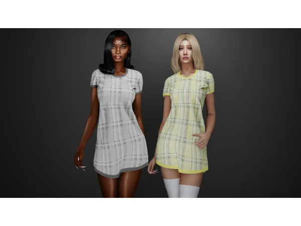 TSHIRT PLAID NIGHT GOWN by Belonka