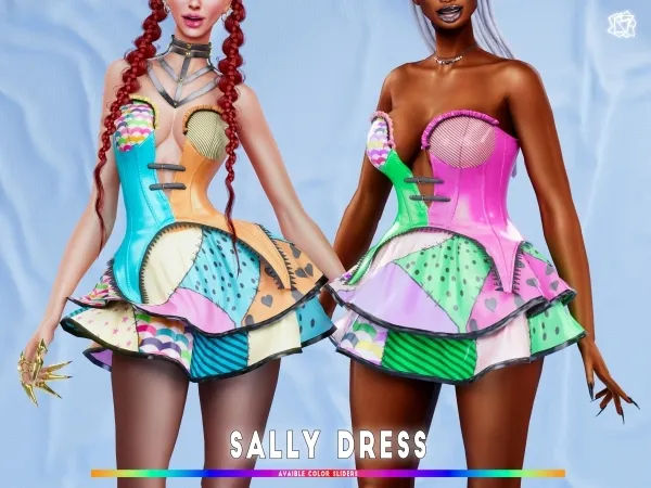 Mix Sally dress brsims - The Sims 4 Custom Content