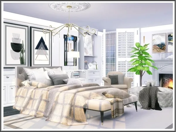 Alpha Amanda Bedroom by marychabb - The Sims 4 Custom Content