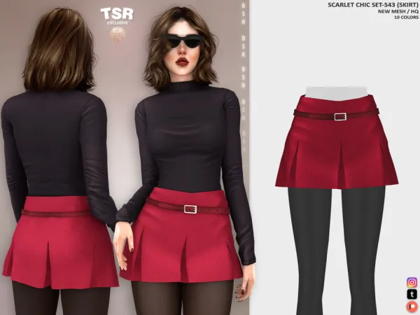 Alpha SCARLET CHIC SET 543 (SKIRT) BD1399 tr by busra - The Sims 4 Custom Content