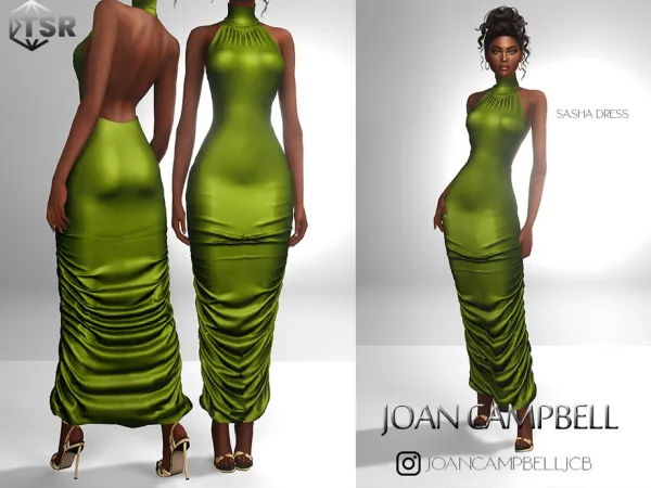 Alpha Sasha Dress by Joan Campbell Beauty - The Sims 4 Custom Content