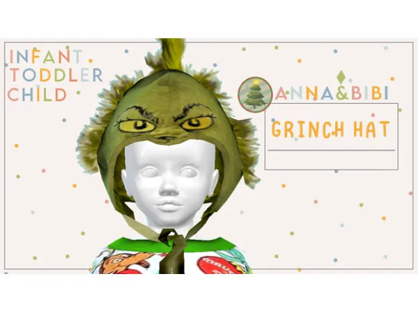 Maxis Match Grinch Hat [AnnaBibi] - The Sims 4 Custom Content