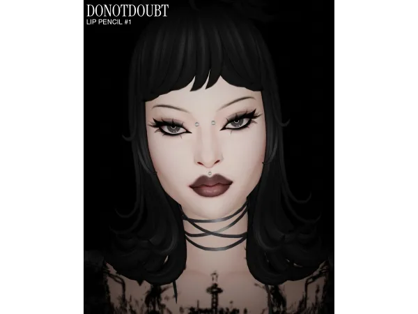 Maxis Match Lip Pencil 1 by donotdoubt - The Sims 4 Custom Content