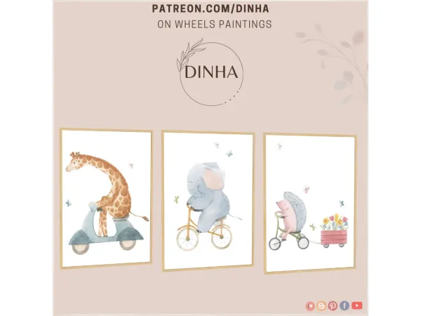 Alpha On Wheels Paintings Gift - The Sims 4 Custom Content