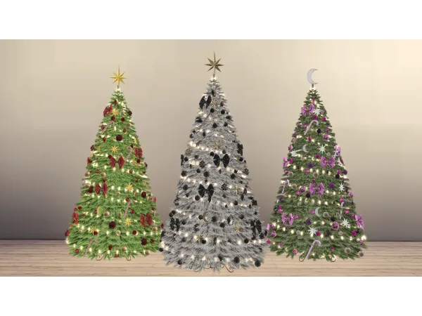 Mix MERRY GOTH CHRISTMAS TREE 2024 by Lapanemona - The Sims 4 Custom Content