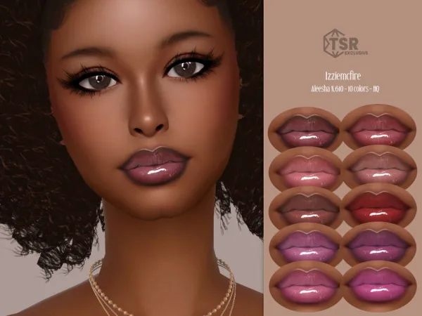Alpha IMF Aleesha Lipstick N610 by IzzieMcFire - The Sims 4 Custom Content