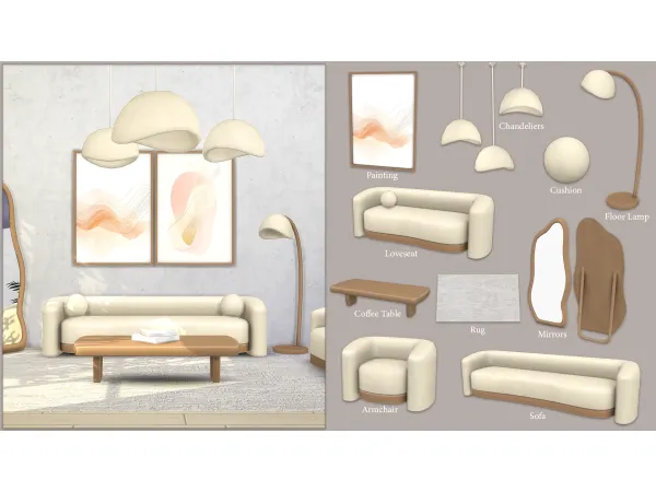 Maxis Match Living Room - The Sims 4 Custom Content