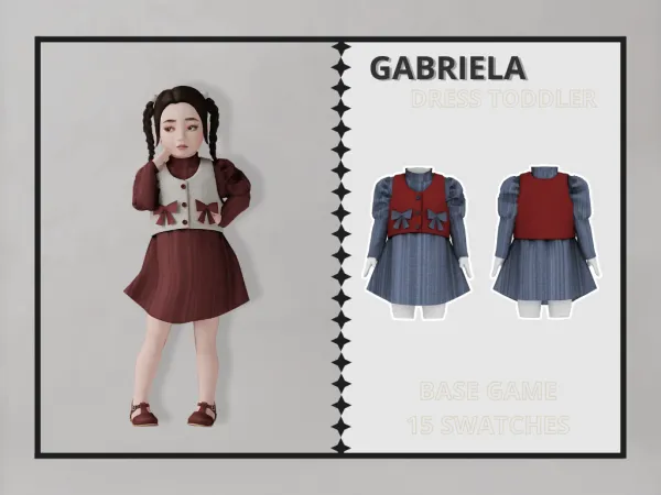 Mix Gabriela Dress Toddler - The Sims 4 Custom Content