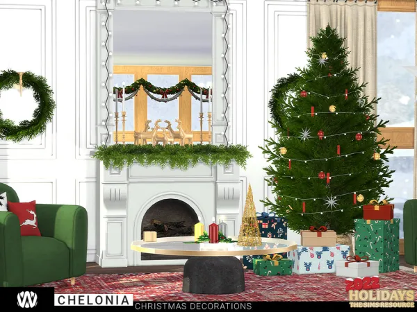 Alpha Chelonia Christmas Decorations by wondymoon - The Sims 4 Custom Content