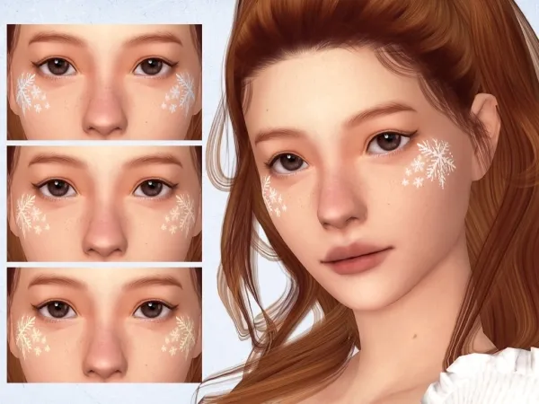 Alpha Snowflake Blush Makeup - The Sims 4 Custom Content