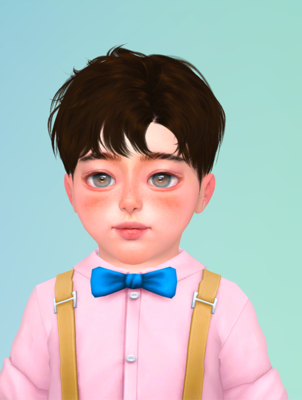 Alpha MOOD 73 HAIR CONVERSION FOR TODDLER AND CHILD by simsfinds - The Sims 4 Custom Content