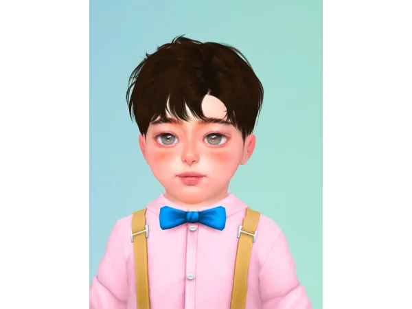 Alpha MOOD 73 HAIR CONVERSION FOR TODDLER AND CHILD by yourjinworld - The Sims 4 Custom Content