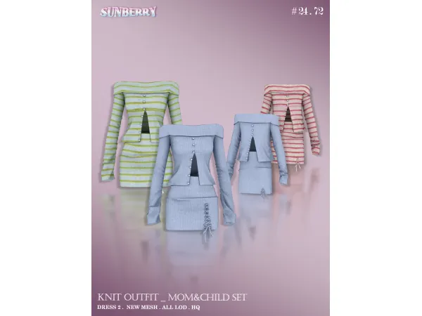[SUNBERRY] Mom&Child  Knit outfit 2 SET