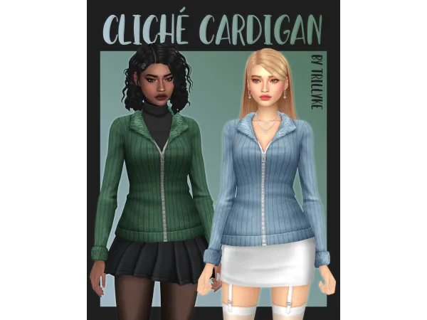 Maxis Match Cliché Cardigan by trillyke - The Sims 4 Custom Content