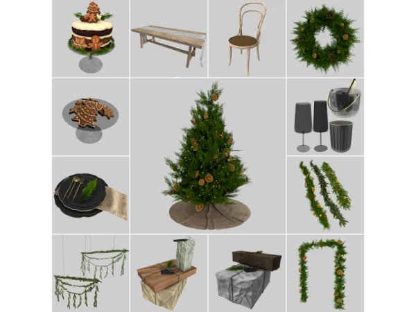 Alpha NOEL SET by novvvas - The Sims 4 Custom Content