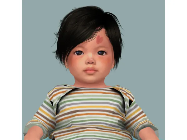 Alpha COUPURE ELECTRIQUE(REDHEAD SIMS) CONVERSION HAIRS FOR INFANT - The Sims 4 Custom Content