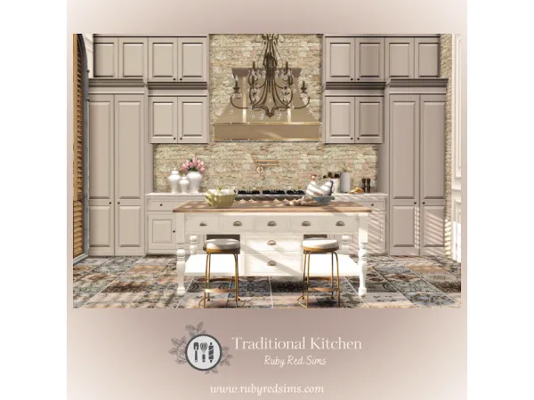 Traditional Kitchen Part 2 by Rubyredsims - The Sims 4 Custom Content