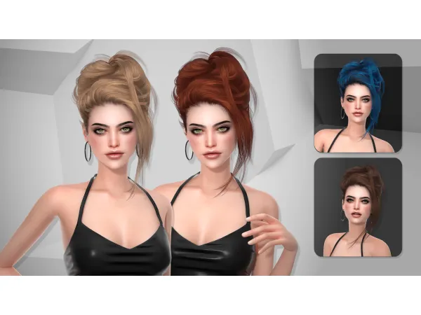 Alpha CRAZYLOVE HAIRSTYLE by Newsea - The Sims 4 Custom Content