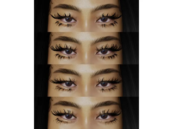 Alpha 3D MINK LASHES COLOR PACK by BADDDIESIMS - The Sims 4 Custom Content